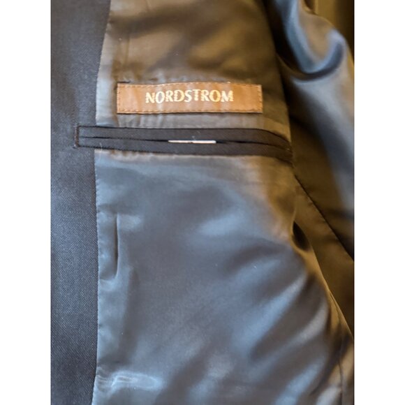 Nordstrom Boys Dark Navy Wool Blend Blazer Size 18 - Picture 4 of 6